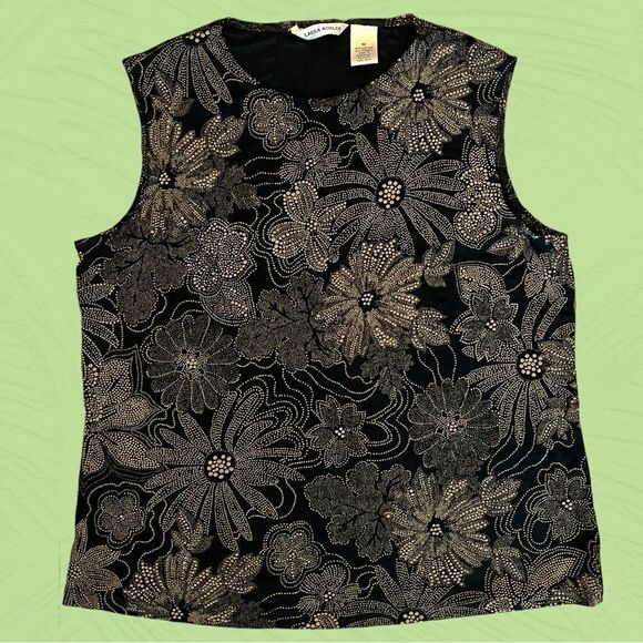 Vintage Laura Ashley slinky tank top floral - Picture 1 of 7
